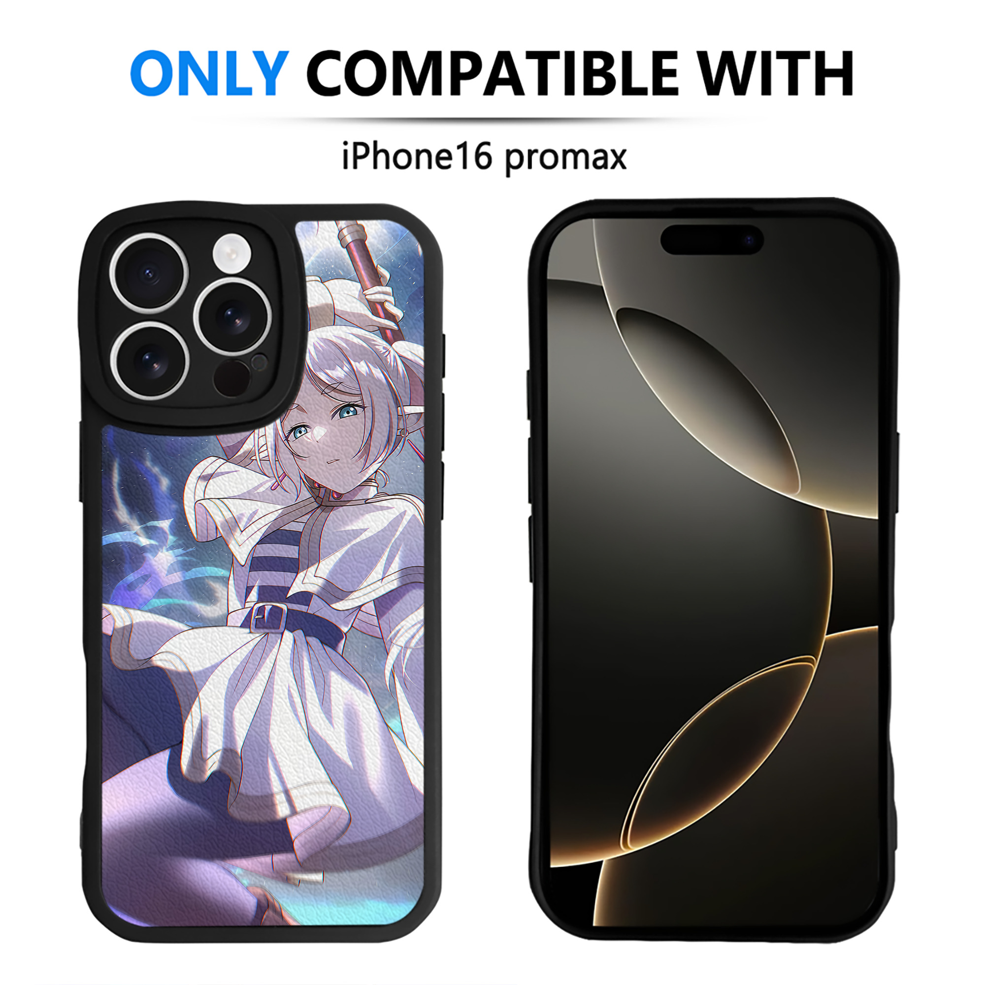 （画像用） 葬送のフリーレン Frieren 【iPhone 16シリーズ対応】シリコンスマホケース（レザー調） 材質：シリコン